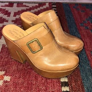 Kork-Ease Leather Platform Buckle Clog